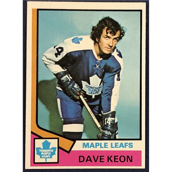 1974-75 TOPPS NHL DAVE KEON (HOF)