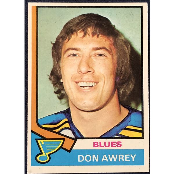 1974-75 TOPPS NHL DON AWREY