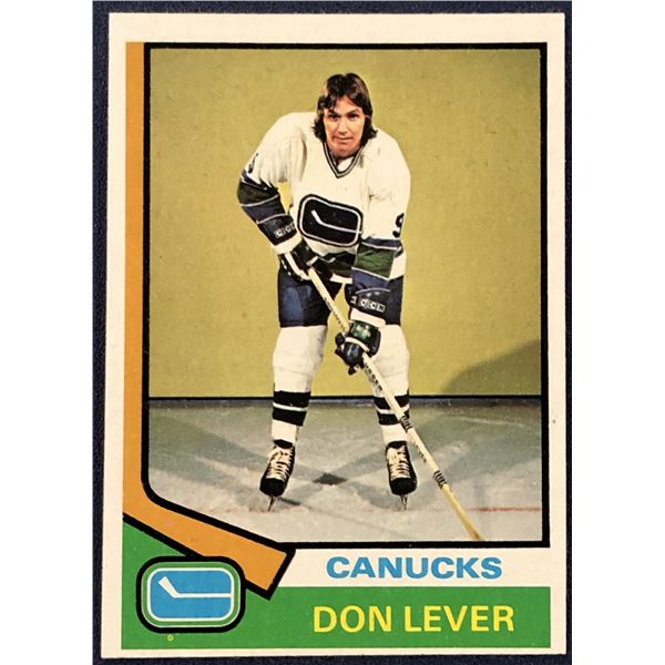 1974-75 TOPPS NHL DON LEVER