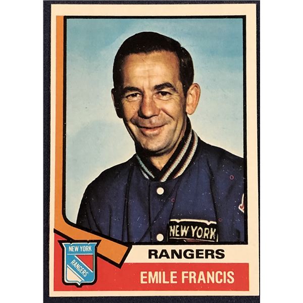 1974-75 TOPPS NHL EMILE FRANCIS (HOF)