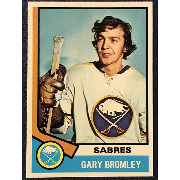 1974-75 TOPPS NHL GARY BROMLEY ROOKIE CARD