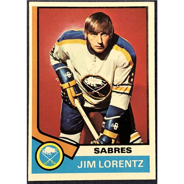 1974-75 TOPPS NHL JIM LORENTZ