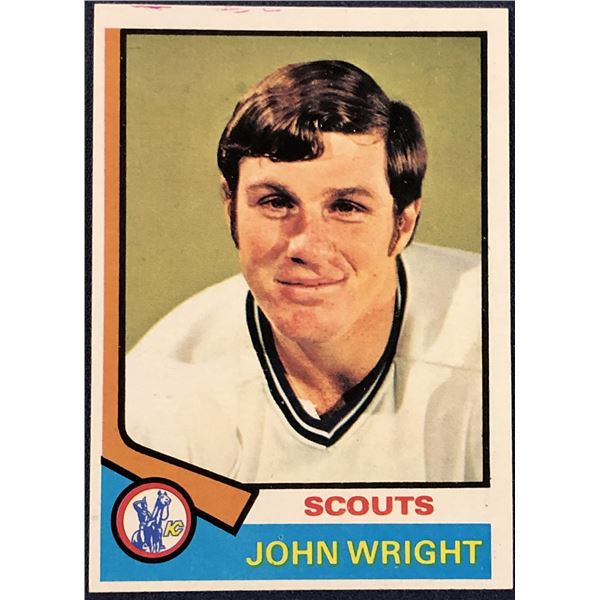 1974-75 TOPPS NHL JOHN WRIGHT
