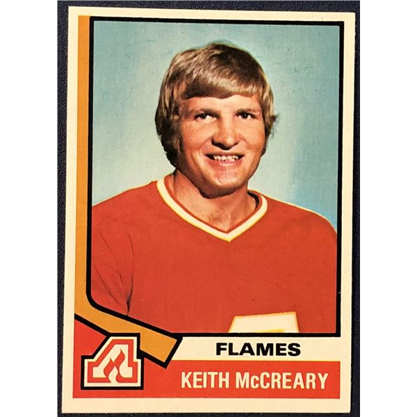 1974-75 TOPPS NHL KEITH McCREARY