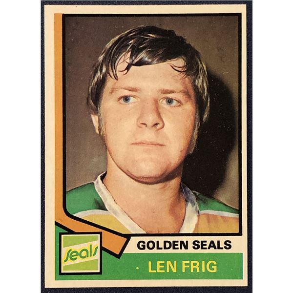 1974-75 TOPPS NHL LEN FRIG ROOKIE CARD
