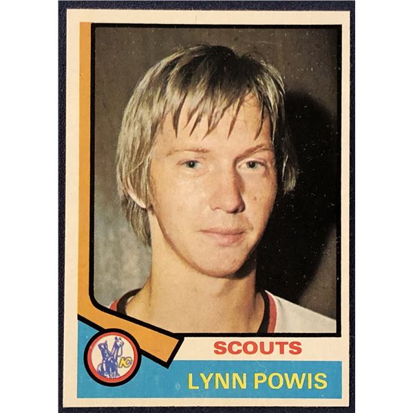 1974-75 TOPPS NHL LYNN POWIS ROOKIE CARD