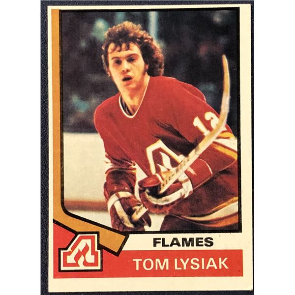 1974-75 TOPPS NHL TOM LYSIAK ROOKIE CARD