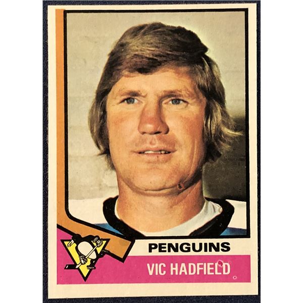 1974-75 TOPPS NHL VIC HADFIELD