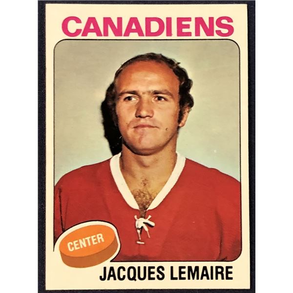 1975-76 TOPPS NHL HOCKEY JACQUES LEMAIRE (HOF)
