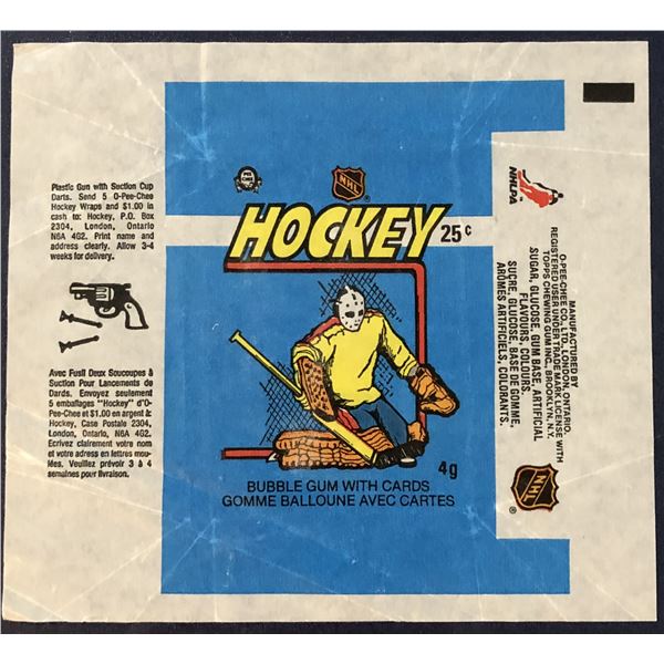 1982-83 O-PEE -CHEE HOCKEY WRAPPER