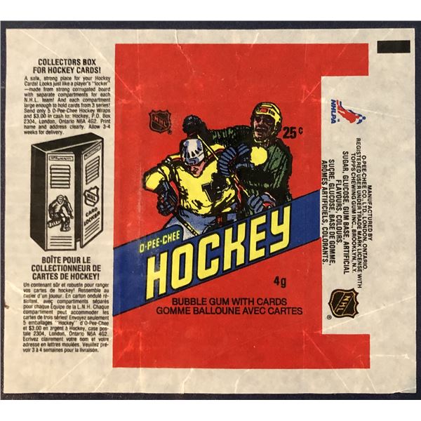 1981-82 O-PEE -CHEE HOCKEY WRAPPER