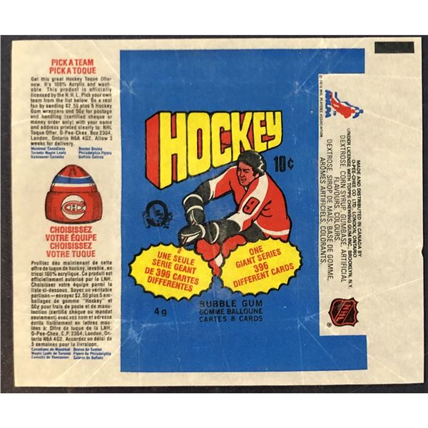 1976-77 O-PEE-CHEE NHL WRAPPER