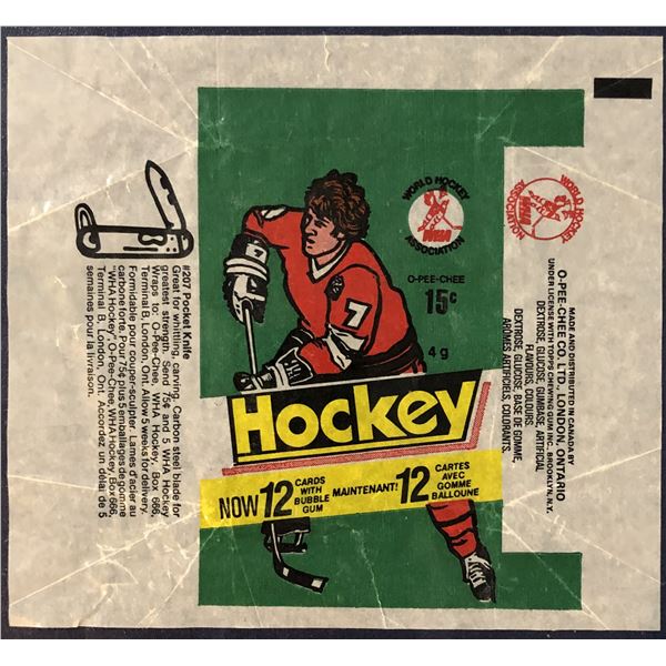 1977-78 O-PEE -CHEE WHA HOCKEY WRAPPER