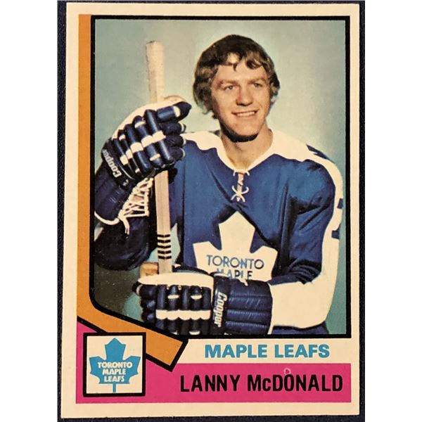 1974-75 TOPPS NHL LANNY McDONALD (HOF) ROOKIE CARD