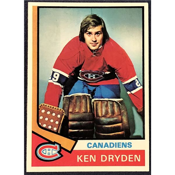 1974-75 TOPPS NHL KEN DRYDEN (HOF)