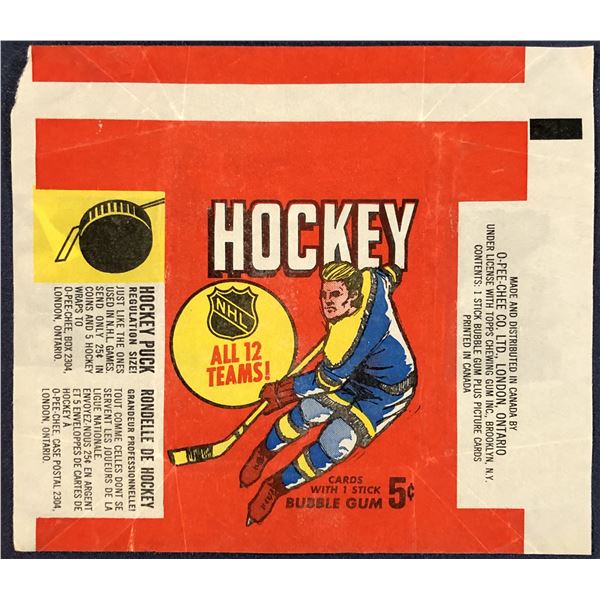 1968-69 O-PEE -CHEE HOCKEY WRAPPER