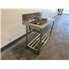 Image 7 : NEW IN CRATE - Stainless Steel Sink w/ Work Surface, Backsplash, Faucet/Undershelf, 48"x24" (Sink A)