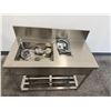 Image 2 : NEW IN CRATE - Stainless Steel Sink w/ Work Surface, Backsplash, Faucet/Undershelf, 48"x24" (Sink B)