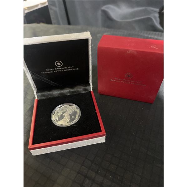 2011 Royal Canadian Mint $15 .925 Sterling Silver Lunar Lotus Year of the Rabbit Coin in Box