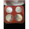 Image 2 : 1976 Montreal Olympic 4-Coin Set, .925 Sterling Silver, 2x $10 (48.06g), 2x $5 (24.17g) Coins