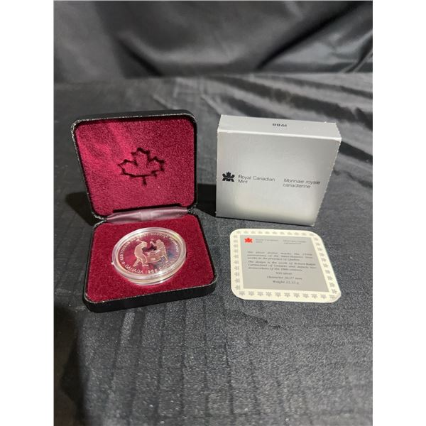 1988 Canada Silver Dollar 250th Saint-Maurice Ironworks Proof, Box & COA