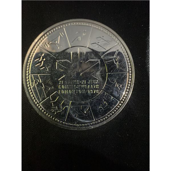 1978 Canada Dollar 23g .500 Silver Coin, XI Commonwealth Games Commemorative