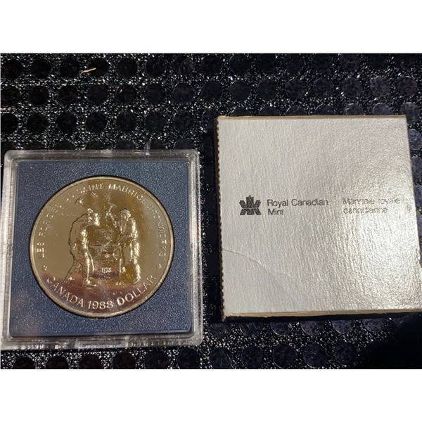 1988 Canada Silver Dollar, Saint Maurice Ironworks, .500 Silver, 23.4g, Royal Canadian Mint
