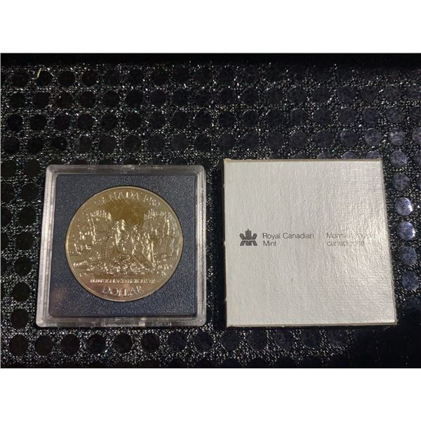 1989 Canada Mackenzie River Dollar .500 Silver Coin 23.4g Royal Canadian Mint with Case
