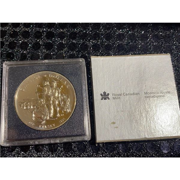 1991 Canada Silver Dollar RCMP Kelsey, 23.4g, .500 Silver, Royal Canadian Mint, Cased