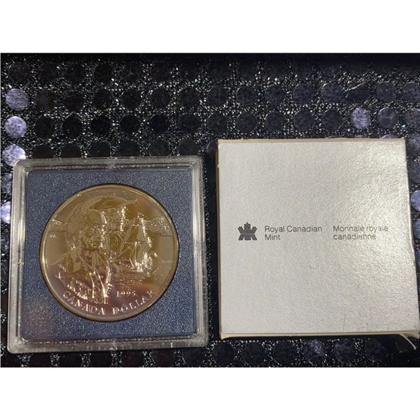 1955 Canada Silver Dollar, Royal Canadian Mint, 500 Silver, 23.4g, Original Case