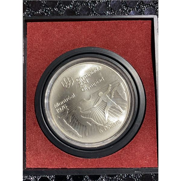 1976 Montreal Olympics $5 Sterling Silver Coin Royal Canadian Mint