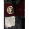 Image 1 : 1986 Canada Silver Dollar Transcontinental Railroad Proof Coin, Box & COA, 23.33g, .500 Silver