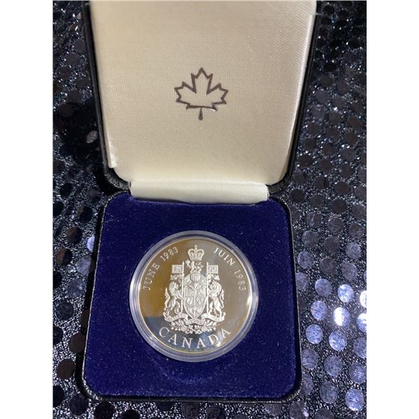 Canada June 1983 Prince and Princess of Wales Commemorative 500 Silver Coin in Case
