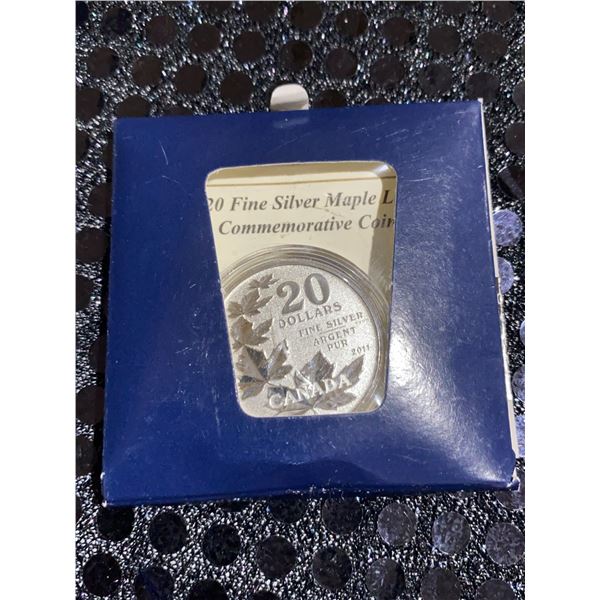 2011 Canada $20 Fine Silver Maple Leaf Coin in Original Box