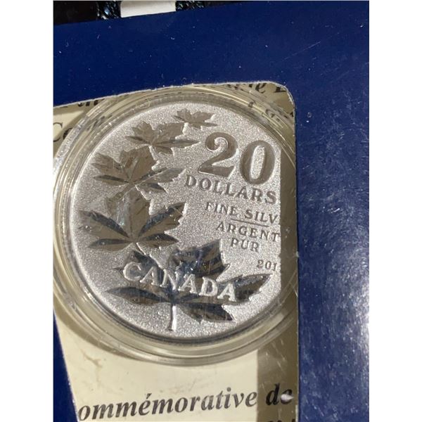 2011 $20 Fine Silver Coin Canada Maple Leaf in Original Packaging