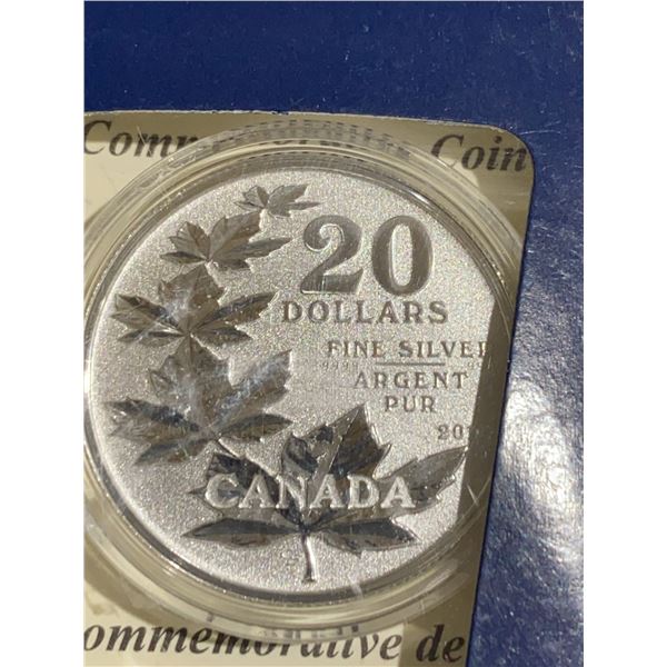2011 Canada $20 Fine Silver Maple Leaf Coin in Original Packaging