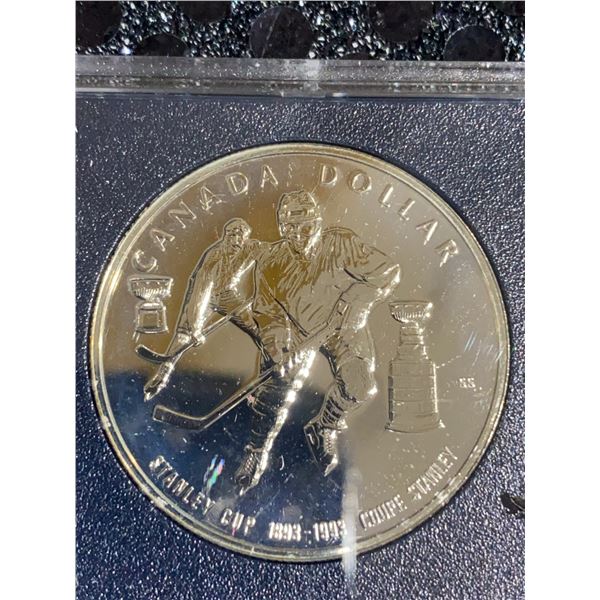 1993 Canada Dollar Proof Coin Stanley Cup Commemorative with Queen Elizabeth II