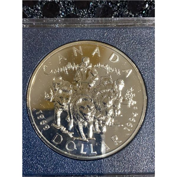 1963-1998 Canada Silver Dollar Commemorative Coin .500 Silver RCMP Dog Sled Team