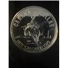Image 1 : 1975 Calgary Canada Silver Dollar, .500 Silver, 23g, Queen Elizabeth II, Rodeo Reverse