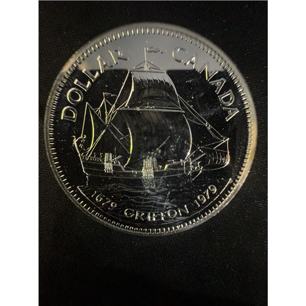 1979 Canada Silver Dollar Grifon Commemorative Coin 23g .500 Silver Queen Elizabeth II