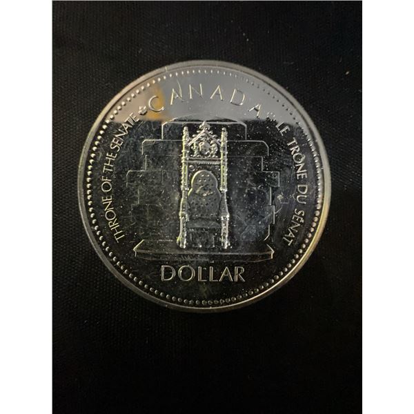 1977 Canada Silver Dollar 23g .500 Silver Senate Throne Silver Jubilee Elizabeth II