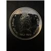 Image 2 : 1977 Canada Silver Dollar 23g .500 Silver Senate Throne Silver Jubilee Elizabeth II