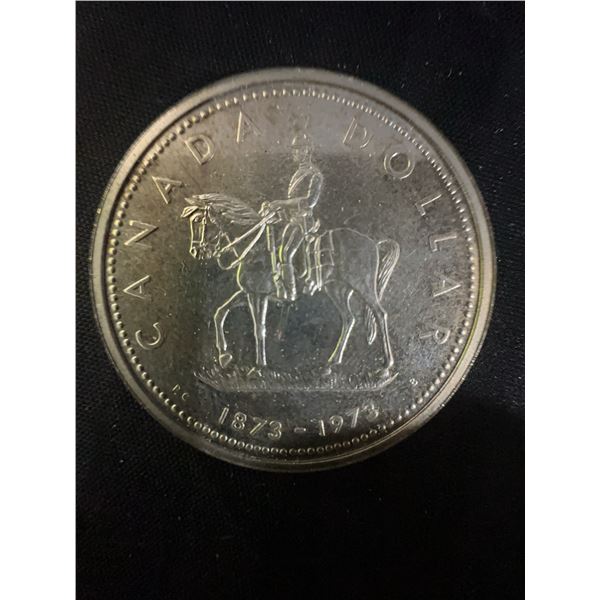 1973-1974 Canada Silver Dollar, 23g .500 Silver, Royal Mounted Police Centennial Coin