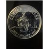 Image 1 : Canada 1975 Calgary Dollar Coin, 23g, .500 Silver, Queen Elizabeth II, Rodeo Commemorative