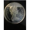 Image 2 : Canada 1975 Calgary Dollar Coin, 23g, .500 Silver, Queen Elizabeth II, Rodeo Commemorative