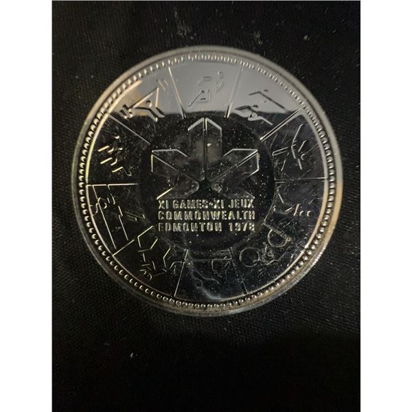 1978 Canada Dollar .500 Silver Coin XI Commonwealth Games Edmonton Elizabeth II 23g