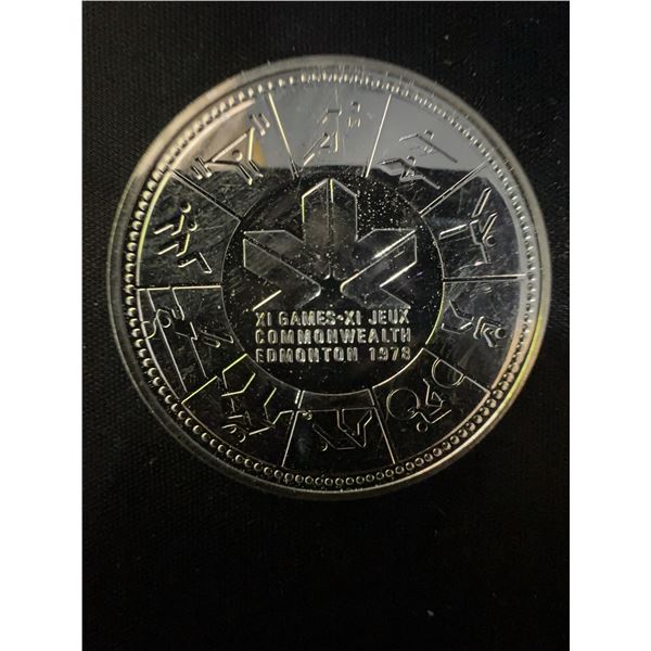 1978 Canada Dollar XI Commonwealth Games Edmonton, 23g .500 Silver Coin Elizabeth II