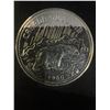 Image 1 : 1980 Canada Dollar 23g .500 Silver Coin with Polar Bear Design, Queen Elizabeth II Obverse