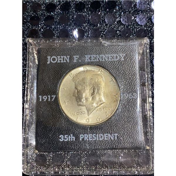 1964 Kennedy Half Dollar Coin in Acrylic Presentation Case