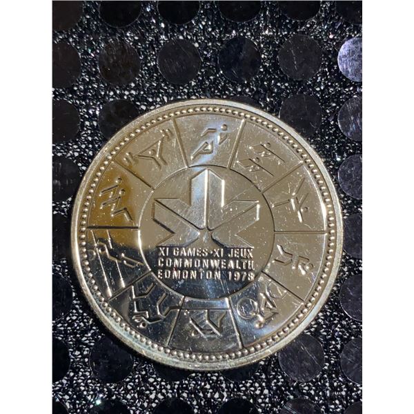 1978 Canada Silver Dollar XI Commonwealth Games Edmonton, 500 Silver, 23g, Queen Elizabeth II